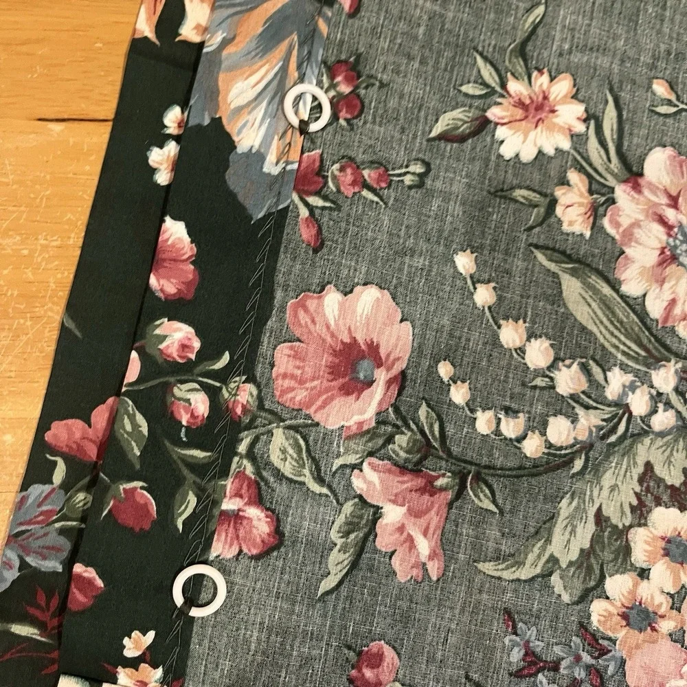 Croscill‎ Granada Green Floral Roman Shade Curtain 40x70